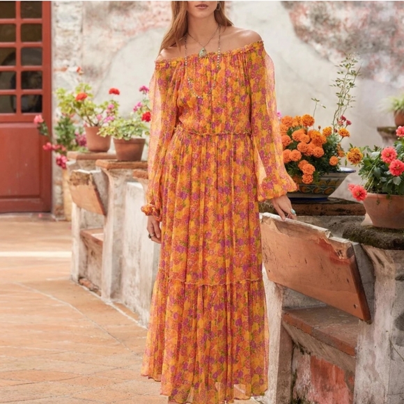 Sundance Floral Romantic Maxi Dress XL - Picture 1 of 13